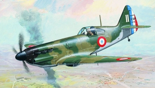 Model avion Dewoitine D 520 la scară 1:72