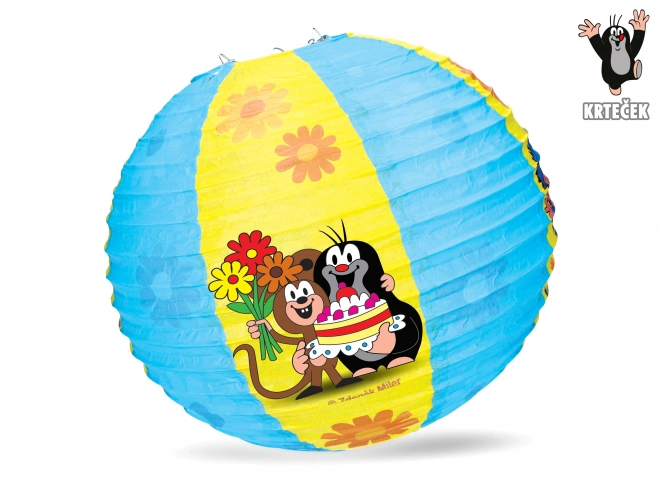 Lampion rotund cu Krteček 30cm pentru carnaval