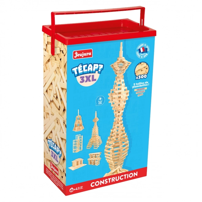 Jeujura Set de Construcție din Lemn Técap 3XL 300 piese