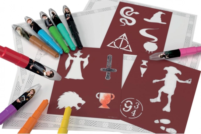 Set creativ de markere suflante Harry Potter