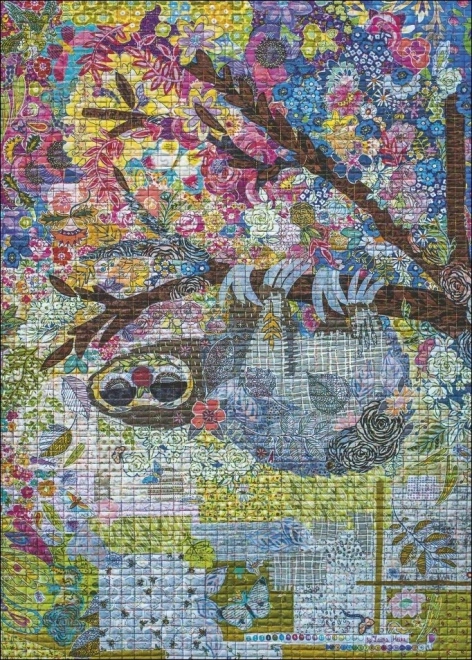 Puzzle Quilt Art cu leneș brodat 1000 piese