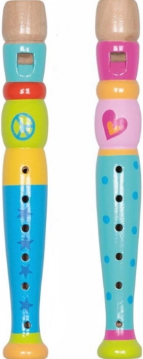 Flaută din lemn pentru copii GOKI Peace 20 cm (mix)