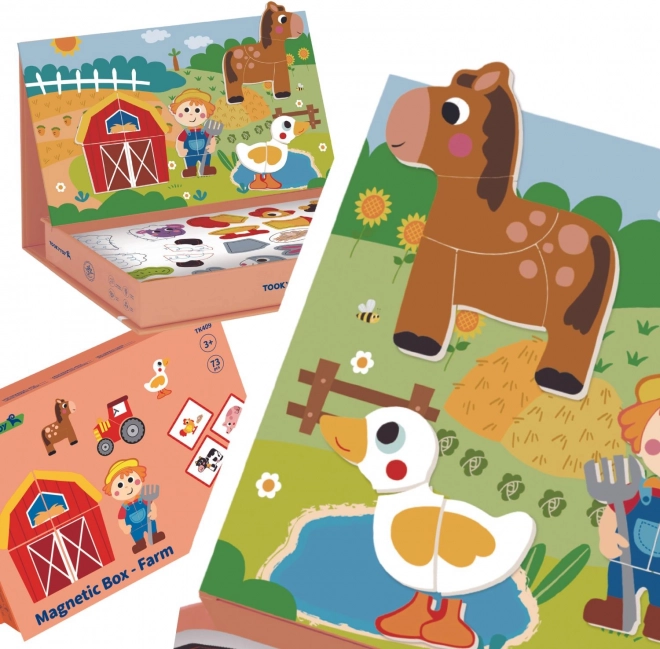 Puzzle Magnetic de Fermă Tooky Toy