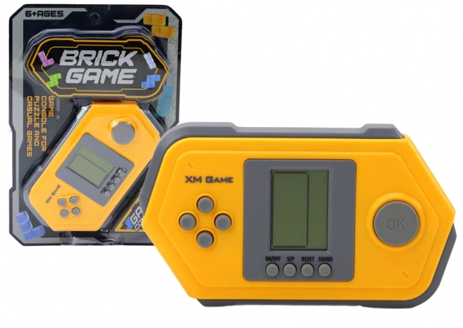 Consola electronică de jocuri Tetris Brick - galben-gri