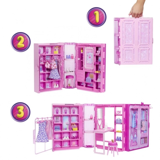 Barbie Garderoba visurilor în culori pastelate cu păpușă
