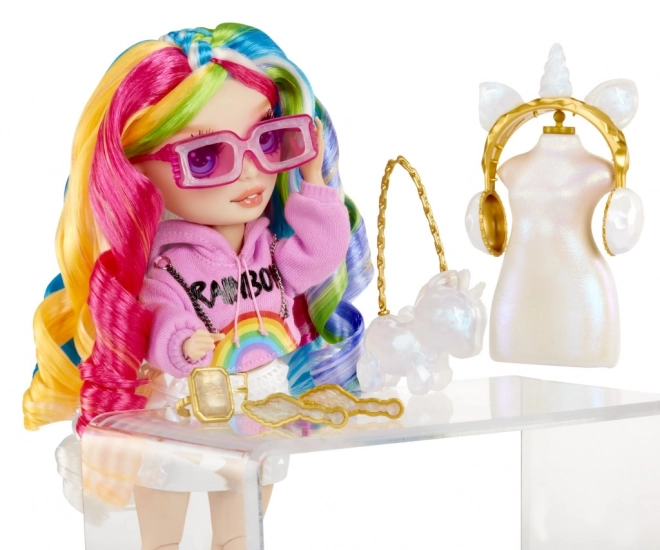 Păpușa creativă Rainbow High Amaya Raine cu cristale