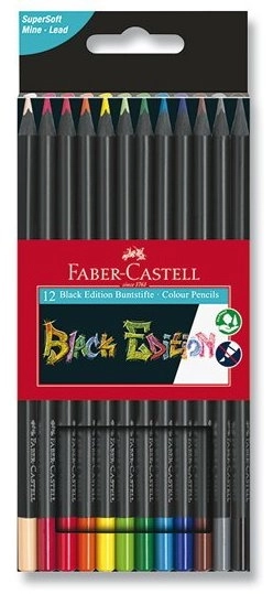 Creioane colorate Faber-Castell Black Edition 12 buc