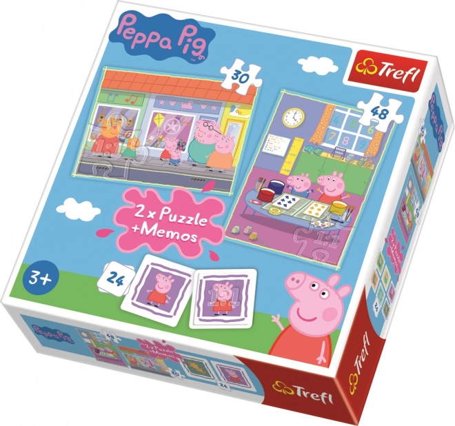 Puzzle și Pexeso Peppa Pig de la Trefl