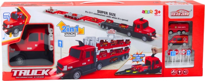 Pistă extensibilă de 211 cm pentru curse palpitante