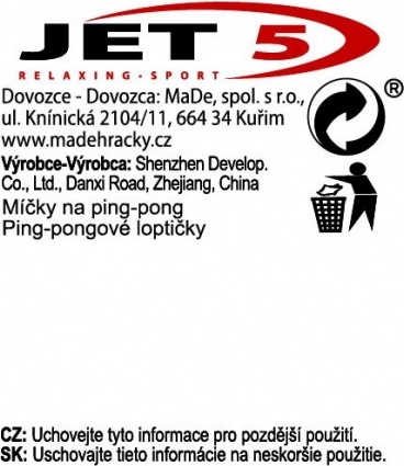 Mingi de ping-pong albe 6 buc