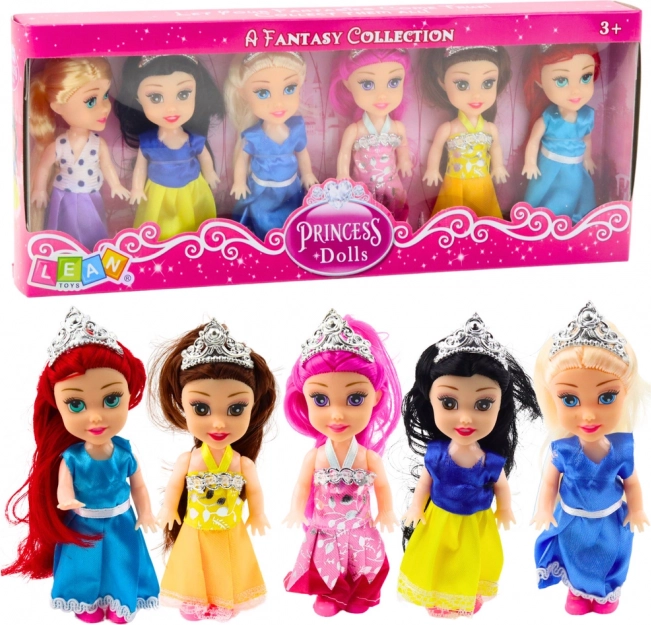 Set Mini Păpuși Prințese Rochii de Basme