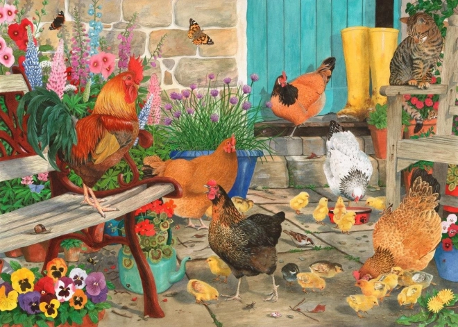 Puzzle Distracție cu găini 1000 piese