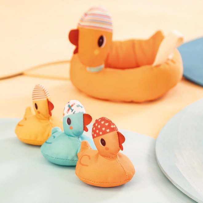Jucărie plutitoare pentru baie Lilliputiens Familia de rațe