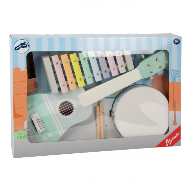 Set de instrumente muzicale pastel Small Foot 3 piese