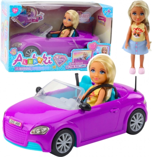 Mini păpușă Ankiki decapotabil violet