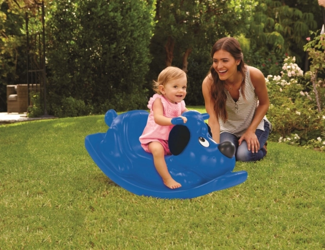Cățeluș pe balansoar albastru Little Tikes