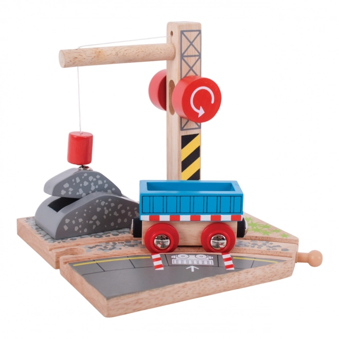 Jeřáb cu balast Bigjigs Rail