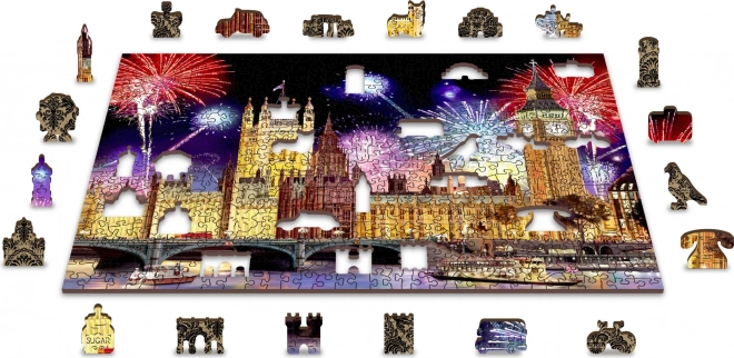 Puzzle din lemn Londra de noapte