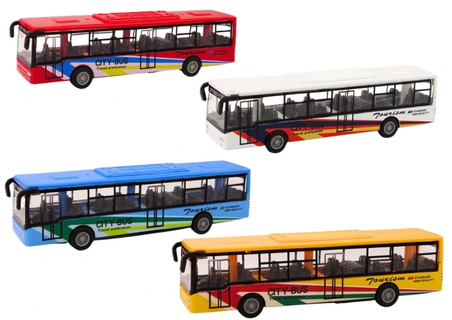 Autobuz de oraș cu fricțiune 15 cm metalic