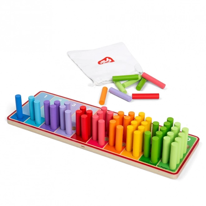 Rainbow numărătoare bastonașe Bigjigs Toys