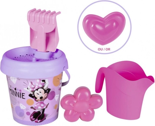 Găletușă cu tematică Minnie cu stropitoare și accesorii