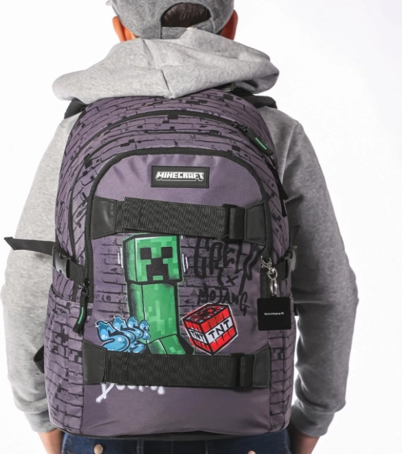 Set 3 Skate Baagl Minecraft TNT: Rucsac, Penal, Sac