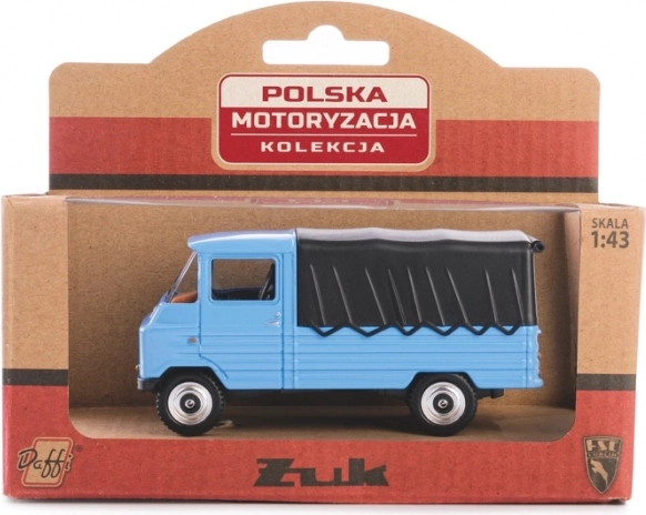 model metalic autoutilitară ŻUK PRL la scară 1:43 – albastru