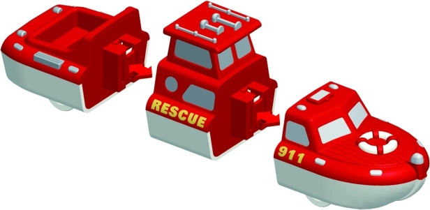 Trei vehicule de salvare într-un singur set