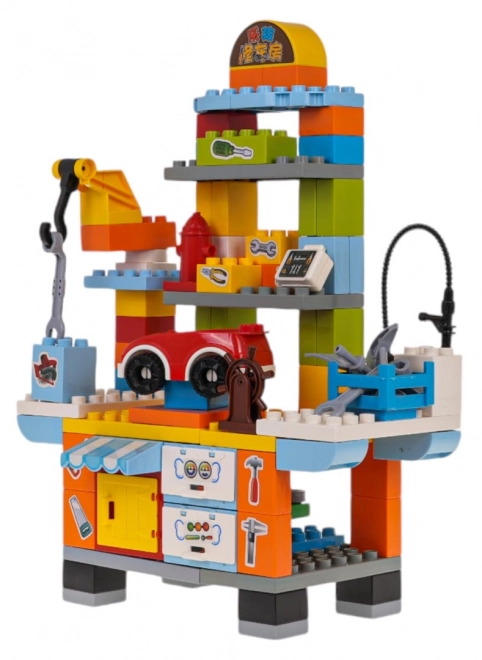 set de construcție atelier auto copii 110 piese