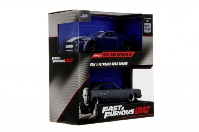 Twin Pack Fast & Furious Mustang GT350 și Plymouth Road Runner