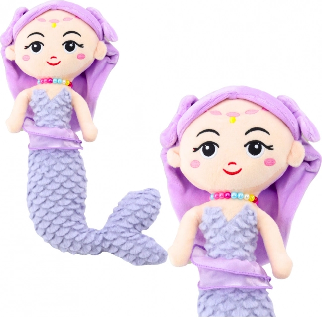 Sirena de Pluș cu Coada Coralului Mov 32cm