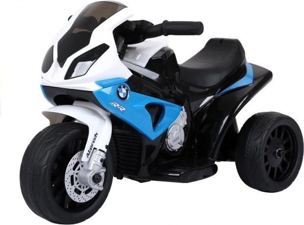 Motocicletă pe baterii BMW S1000RR cu trei roți albastră