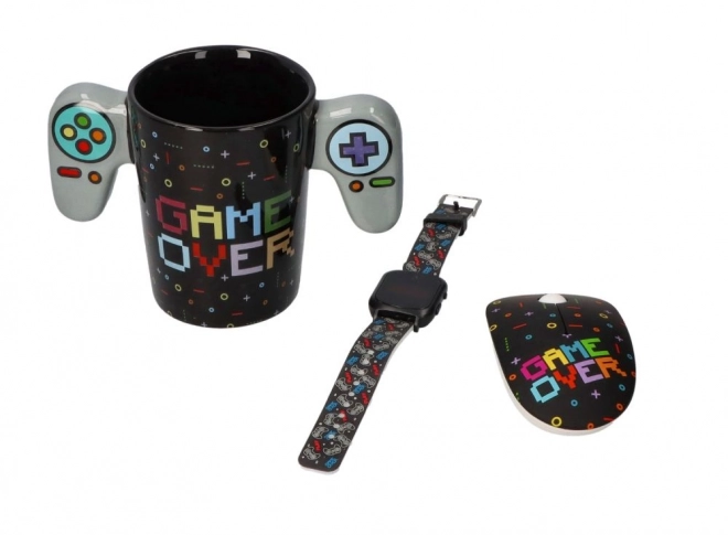 Cana ceramică cu două mânere Game over