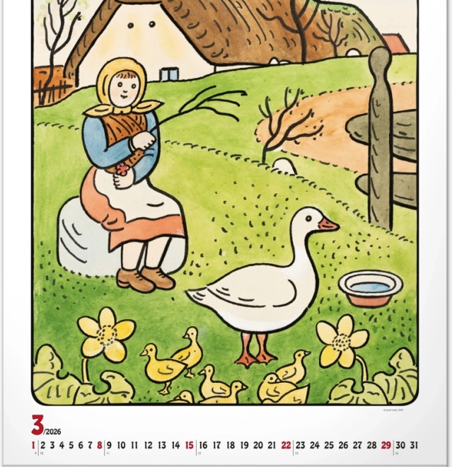 calendar de perete Josef Lada 2026