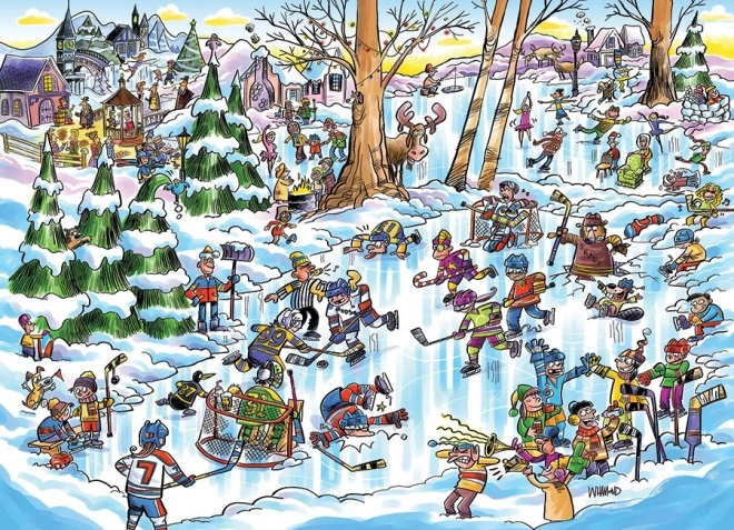 Puzzle DoodleTown Hochei Cobble Hill 1000 piese