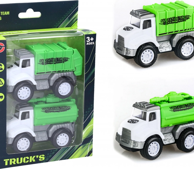 Mașinuțe de curățenie cu mecanism inerțial – set 2 buc (10 cm)