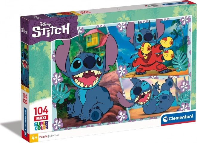 Puzzle maxi 104 piese cu Stitch