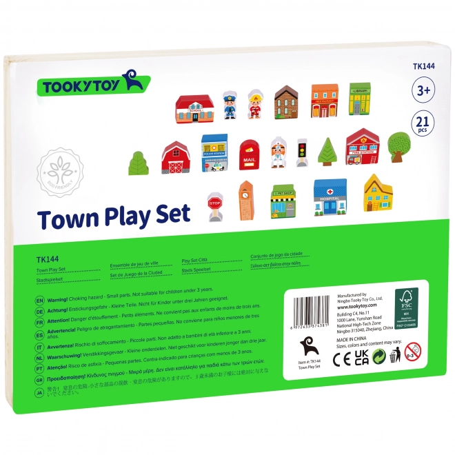 Set de construcții și figurine oraș Tooky Toy