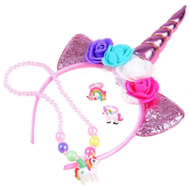 Set cu cordeluță Unicorn și accesorii