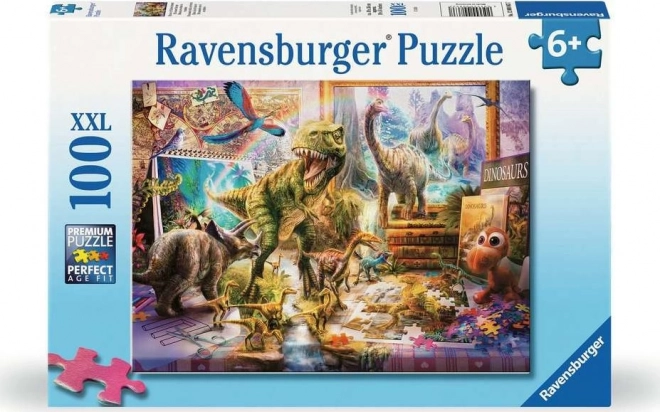 Puzzle Dinosauri prind viață XXL 100 de piese