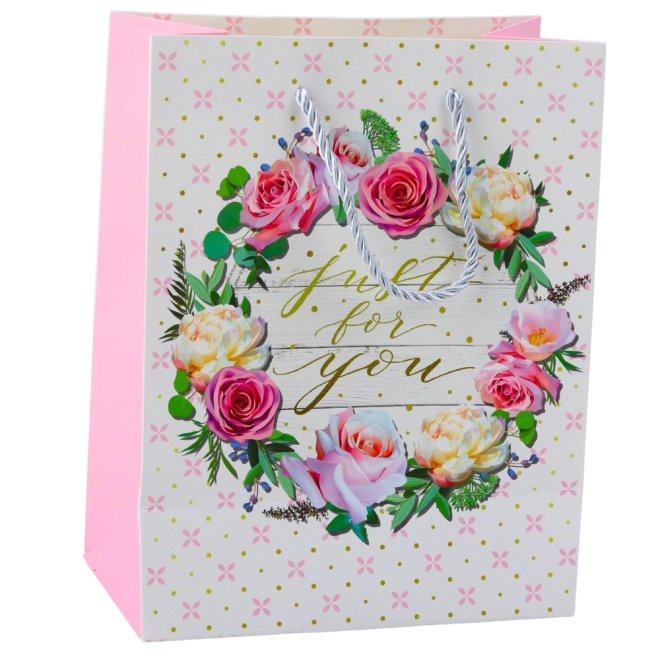 Pungă de cadou cu model floral Best Wishes