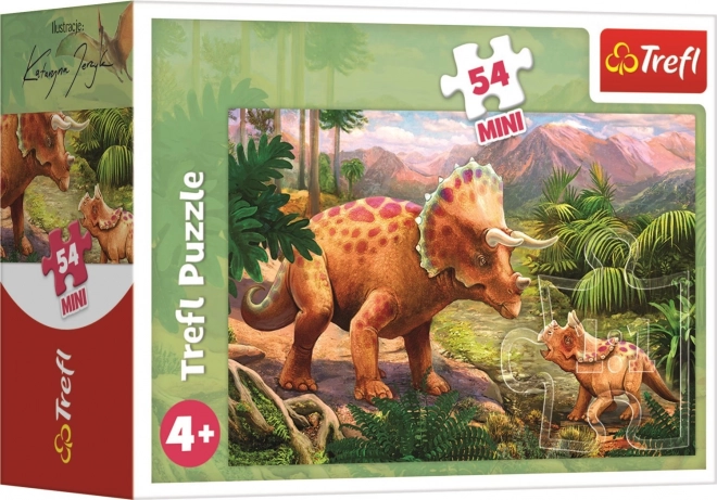 Puzzle Trefl 54 piese mini - Dinozauri uimitori