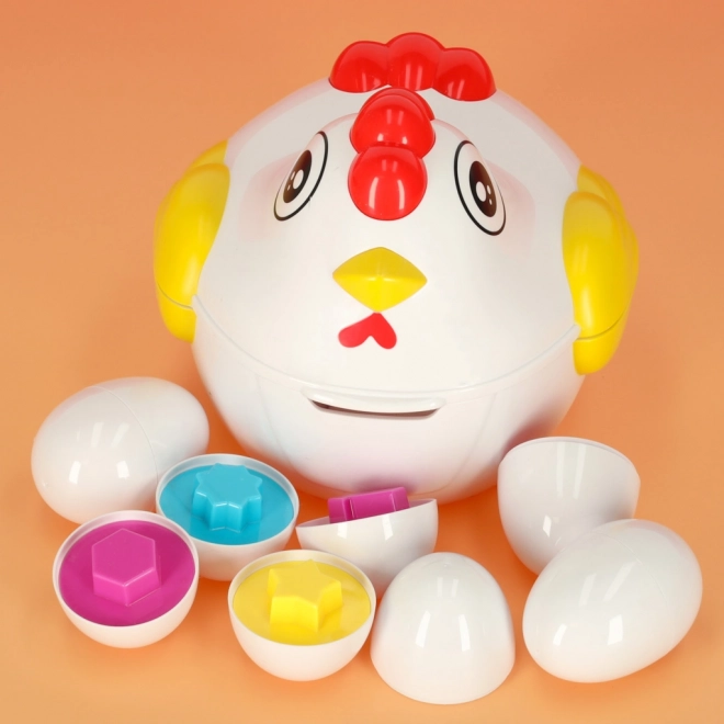 Puzzle educativ Pui cu sorter pentru forme de ouă
