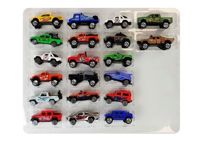 Set mașini de teren Jeep diverse culori, 20 bucăți