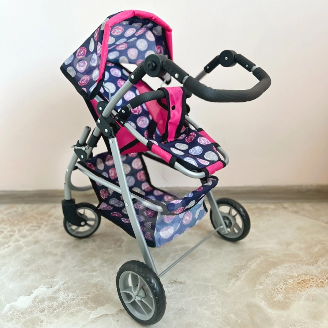 Carucior pentru papusi ajustabil Woopie Royal cu 4 roti
