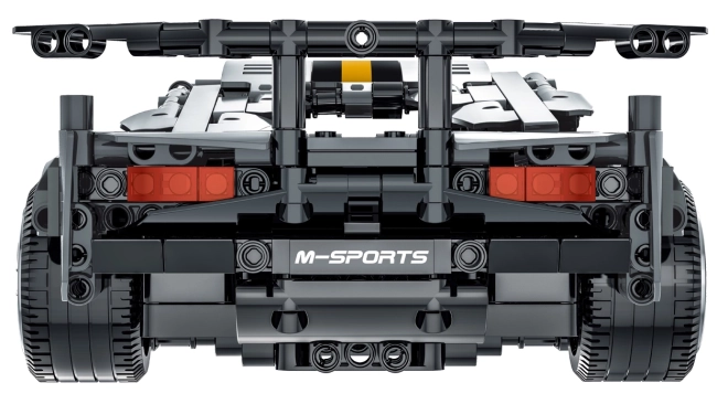 set construcție mașină sportivă M-Sports gri 1356 piese