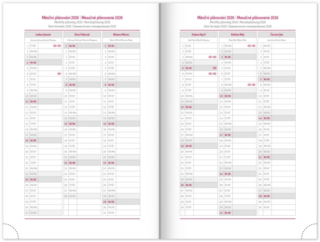 Agenda zilnică Balacron argintie 2025