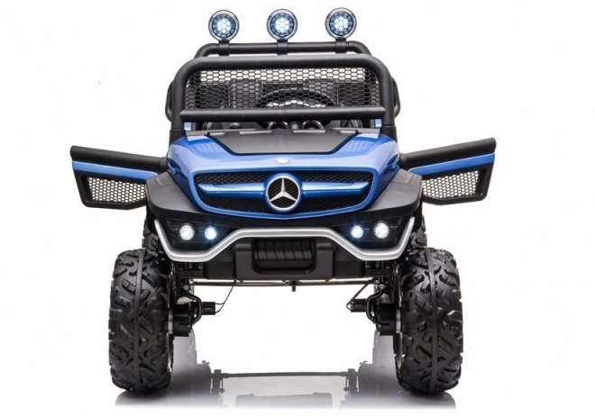 Mașină cu acumulator Mercedes Unimog S roșie – Albastru