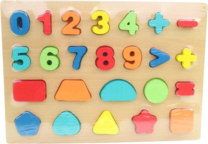 Set din lemn pentru matematică distractivă 28 x 20 cm