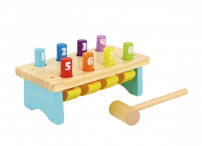 Ciocănel din lemn Tooky Toy pentru copii